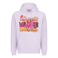 Lilac this is what a warrior looks like Premium Hoodie - NancyCooperArtShop