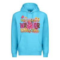 Ocean Blue this is what a warrior looks like Premium Hoodie - NancyCooperArtShop