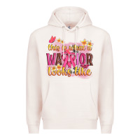 Pale Pink this is what a warrior looks like Premium Hoodie - NancyCooperArtShop