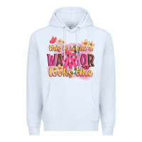 White this is what a warrior looks like Premium Hoodie - NancyCooperArtShop