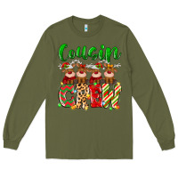 Army Green cousin crew christmas deer Long Sleeve Tee - MaliasSmallBusiness