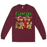 Burgundy cousin crew christmas deer Long Sleeve Tee - MaliasSmallBusiness