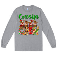 Heather Grey cousin crew christmas deer Long Sleeve Tee - MaliasSmallBusiness