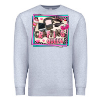 Heather Grey crafting queen Premium Sweatshirt - AdoDesignShop