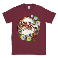 Burgundy baseball with patterns Classic Tee - texasbilliewilder