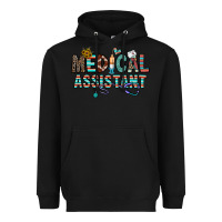 Black medical asistant Heavyweight Hoodie - CowhideDigitalArt