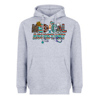 Heather Grey medical asistant Heavyweight Hoodie - CowhideDigitalArt
