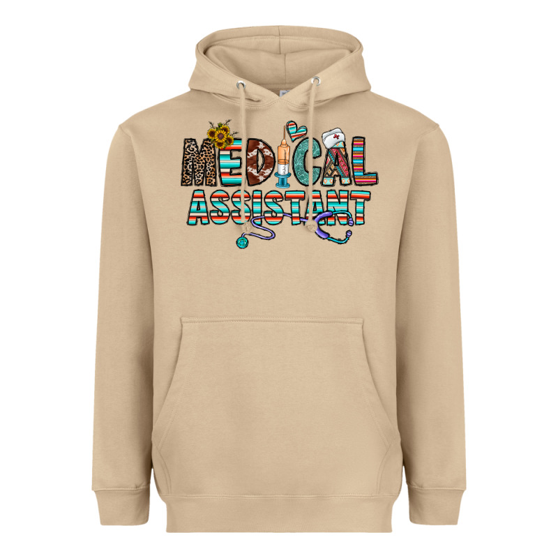 Medical Asistant Heavyweight Hoodie by CowhideDigitalArt | Teevron