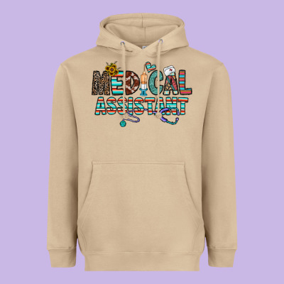 Medical Asistant Heavyweight Hoodie Designed By Cowhidedigitalart