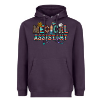 Plum medical asistant Heavyweight Hoodie - CowhideDigitalArt