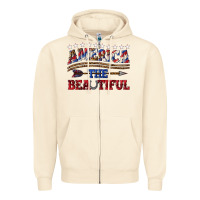 Sandshell America the beautiful Zipper Hoodie - texasbilliewilder