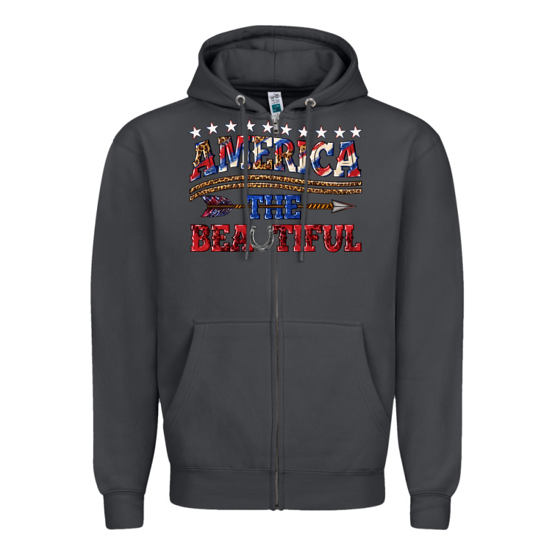 America The Beautiful Zipper Hoodie by texasbilliewilder | Teevron