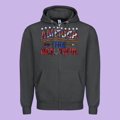 Zipper Hoodie America the beautiful