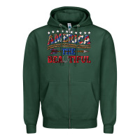 Sports Green America the beautiful Zipper Hoodie - texasbilliewilder