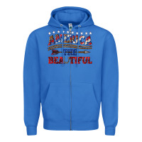 True Royal America the beautiful Zipper Hoodie - texasbilliewilder