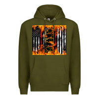 Army Green Western Firefighter Dad Premium Hoodie - LillyAllenDesigns