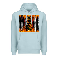Blue Mist Western Firefighter Dad Premium Hoodie - LillyAllenDesigns