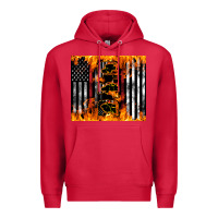 Cardinal Western Firefighter Dad Premium Hoodie - LillyAllenDesigns
