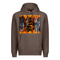 Coffee Western Firefighter Dad Premium Hoodie - LillyAllenDesigns