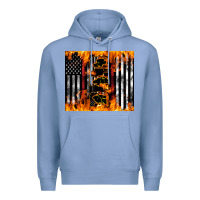 Colony Blue Western Firefighter Dad Premium Hoodie - LillyAllenDesigns