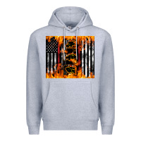 Heather Grey Western Firefighter Dad Premium Hoodie - LillyAllenDesigns