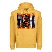 Mustard Western Firefighter Dad Premium Hoodie - LillyAllenDesigns