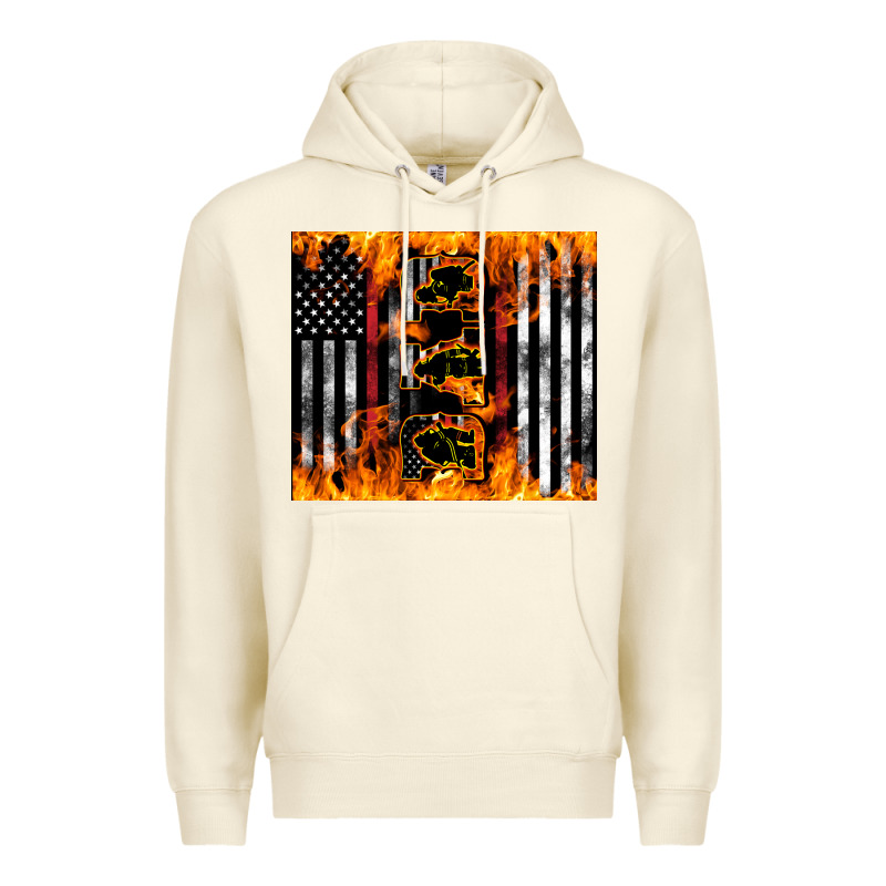 Western Firefighter Dad Premium Hoodie by LillyAllenDesigns | Teevron