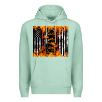 Seafoam Western Firefighter Dad Premium Hoodie - LillyAllenDesigns