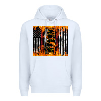 White Western Firefighter Dad Premium Hoodie - LillyAllenDesigns