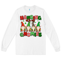 White hanging with my gnomies Long Sleeve Tee - MaliasSmallBusiness