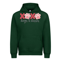Forest Green xoxo hugs and kisses Urban Hoodie - MaliasSmallBusiness