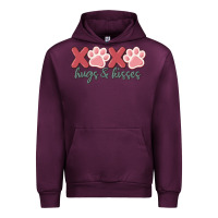 Mauve Wine xoxo hugs and kisses Urban Hoodie - MaliasSmallBusiness