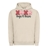 Pigment French Oak xoxo hugs and kisses Urban Hoodie - MaliasSmallBusiness
