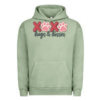 Pigment Oil Green xoxo hugs and kisses Urban Hoodie - MaliasSmallBusiness