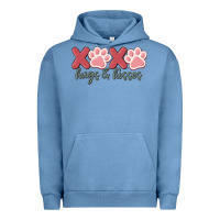 Pigment Pebble Blue xoxo hugs and kisses Urban Hoodie - MaliasSmallBusiness