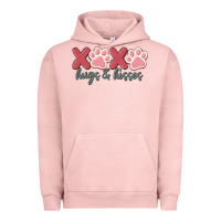 Pigment Salmon xoxo hugs and kisses Urban Hoodie - MaliasSmallBusiness