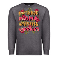 Charcoal Heather praying mama raising warriors Premium Sweatshirt - JahusDesignShop