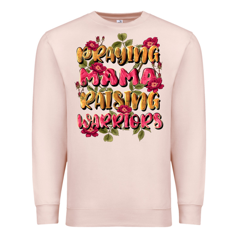 Praying Mama Raising Warriors Premium Sweatshirt by JahusDesignShop | Teevron