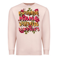 Pale Pink praying mama raising warriors Premium Sweatshirt - JahusDesignShop