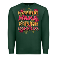 Sports Green praying mama raising warriors Premium Sweatshirt - JahusDesignShop