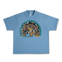 Pebble Blue texas map sunflower leopard cowhide aztec turquoise gemstone rainbow Urban Heavy Tee - Artiststas