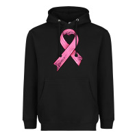 Black pink ribbon Heavyweight Hoodie - HRA Design Shop