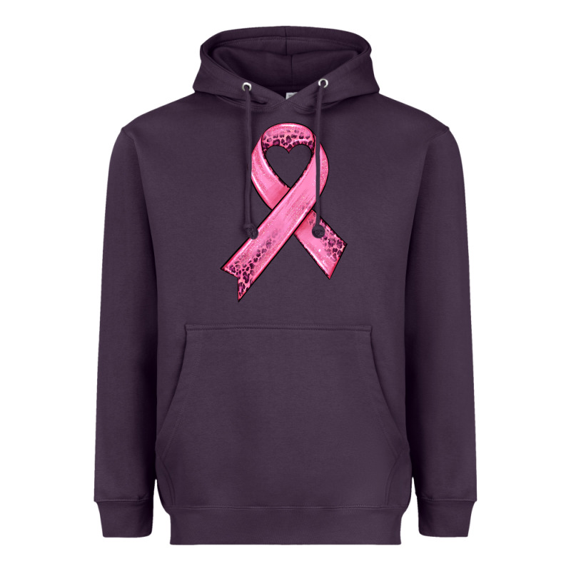 Pink Ribbon Heavyweight Hoodie by HRA Design Shop | Teevron