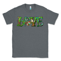 Charcoal Heather love with shamrock Classic Tee - RanaPortraitStore
