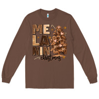 Chestnut melanin christmas with christmas tree Long Sleeve Tee - MaliasSmallBusiness