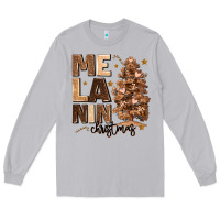 Moon Dust melanin christmas with christmas tree Long Sleeve Tee - MaliasSmallBusiness