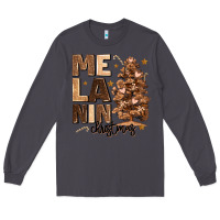 Smoke melanin christmas with christmas tree Long Sleeve Tee - MaliasSmallBusiness