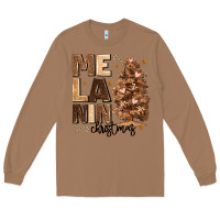 Toasted Coconut melanin christmas with christmas tree Long Sleeve Tee - MaliasSmallBusiness