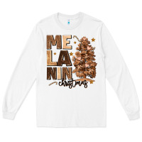 White melanin christmas with christmas tree Long Sleeve Tee - MaliasSmallBusiness