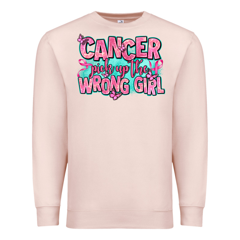 Cancer Pick Up The Wrong Girl Premium Sweatshirt by AdoDesignShop | Teevron